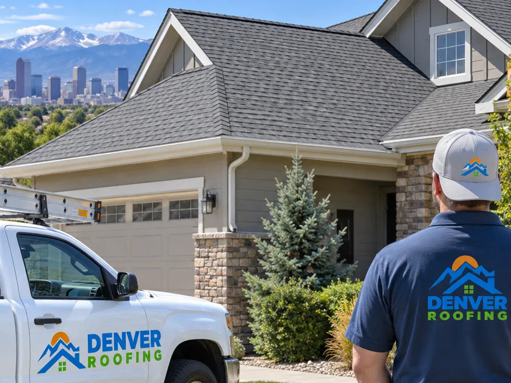 Finished residential asphalt shingle roof with a ridge vent and clean roofline